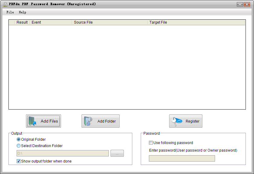 PDFdu PDF Password Remover